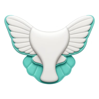 single sanitary pad shown from above, soft white contours, slightly curved wings, gently quilted texture, absorbent clean surface with subtle folds suggesting flexibility, no wrapper, underwear, or branding, apple emoji style, soft lighting, subtle shadows, emoji scale sticker