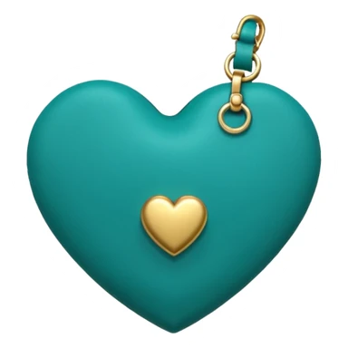 Teal heart with money bag sticker