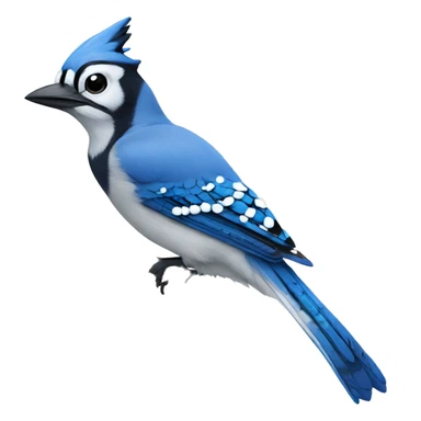 Bluejay on a branch sticker