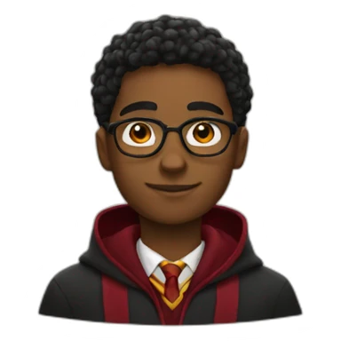 black gryffindor student sticker