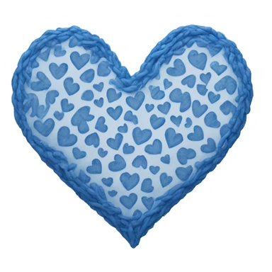 Heart in blue and white  sticker