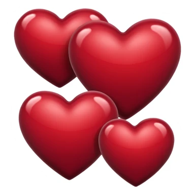 Burgundy red heart sticker