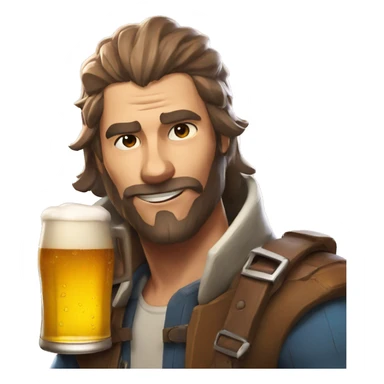 personaje de free fire tomando cerveza sticker