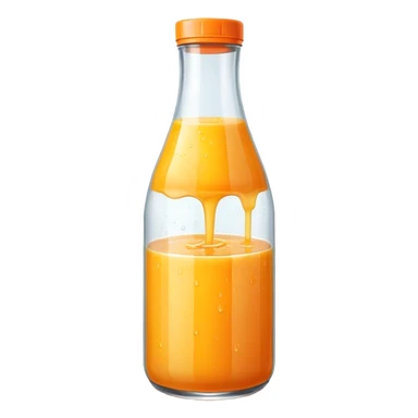 Orange juice bottle sticker