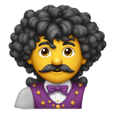 Chico trigueño con peluca de payaso  sticker