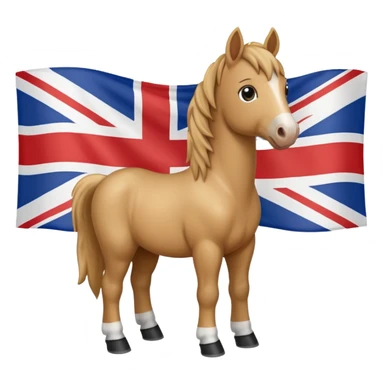  baby horse union jack sticker