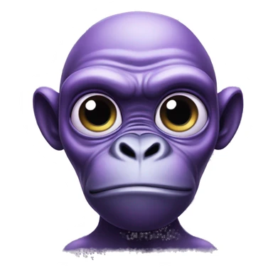 Alien gorilla hybrid purple skin big eyes big head sticker
