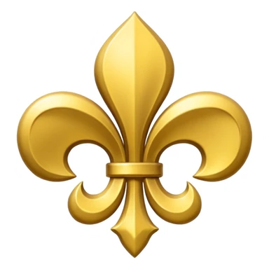 Flor de lis dourada sticker