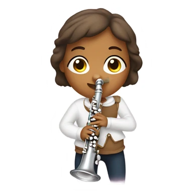  cute girl bear shaped clarinet sticker