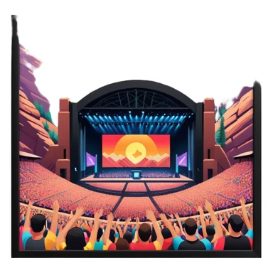 EDM show at red rocks sticker