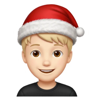 boy with red xmas hat sticker