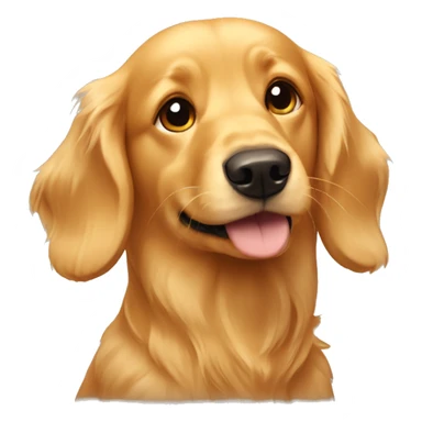 Golden retriever with dachshund  sticker