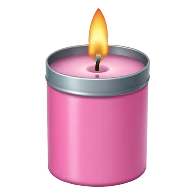 pink candle tin sticker
