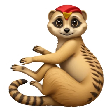 Meerkat laying down on his side  sticker