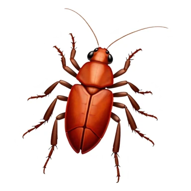 cockroach with "RED" written on its back sticker