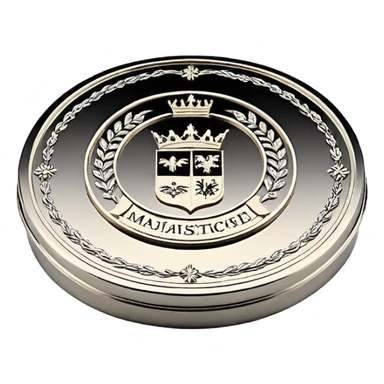 розовая монета в середине её надпись "Majestic" sticker