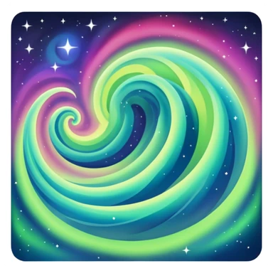 something that represents the aurora borealis sticker