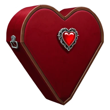 gothic heart with a coffin motif sticker