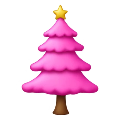 a pink christmas tree  sticker