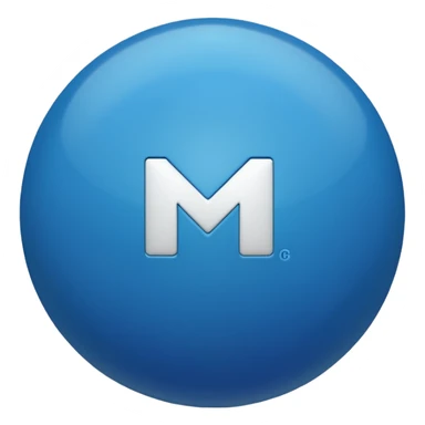 Blue Ball with MB written on it sticker