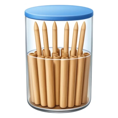 Toothpicks in container sticker