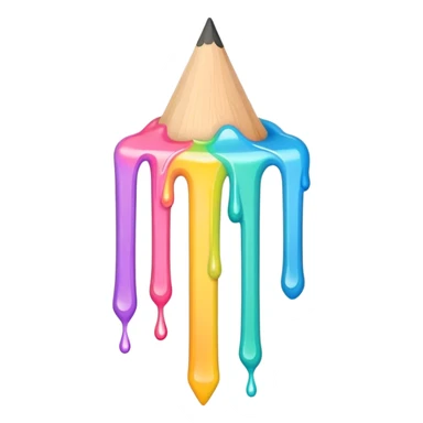 pastel melted pencil sticker