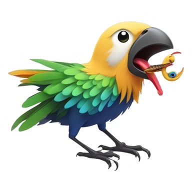 A bird catches the worm sticker
