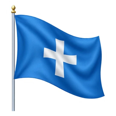 A blue flag with white Nordic cross  sticker