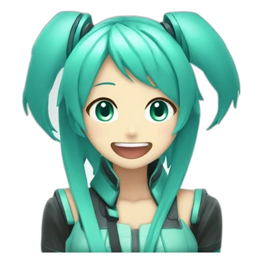 Hatsune Miku singing sticker