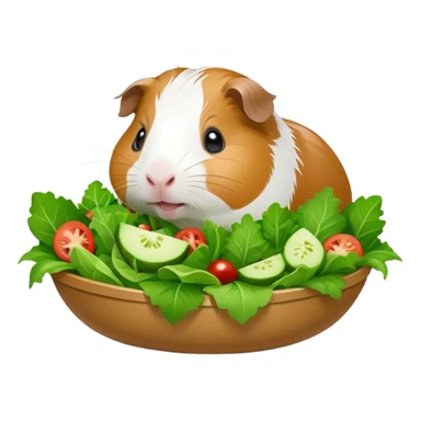Guinea Pig eating salat sticker