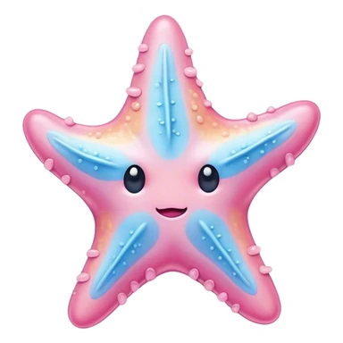 pastel melted starfish sticker