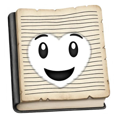 MONOCHROME WRITTEN PAPER BOOK sticker