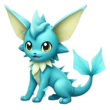 Kawaii Vaporeon full body sticker