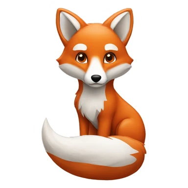 Red fox and white fox sticker