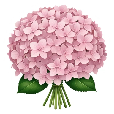 Bouquet of Pale pink hydrangeas sticker