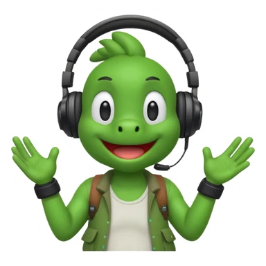 Yoshi playing Fortnite  sticker