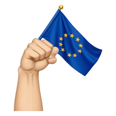 Fist up with eu flag sticker