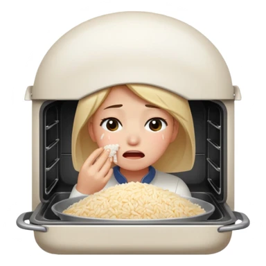 Làm cho tôi một người vợ khóc lóc ăn cơm trong lò sợ sticker