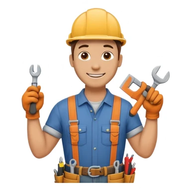a handyman without tools sticker
