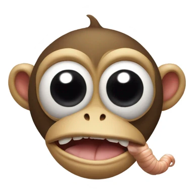 worm with a monkey head sticker