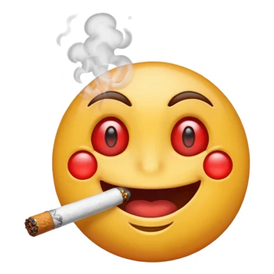 high emoji smoking a blunt  sticker