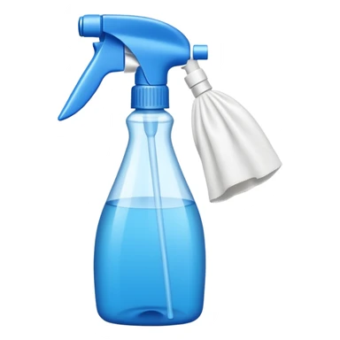 cleaning product and rag sticker