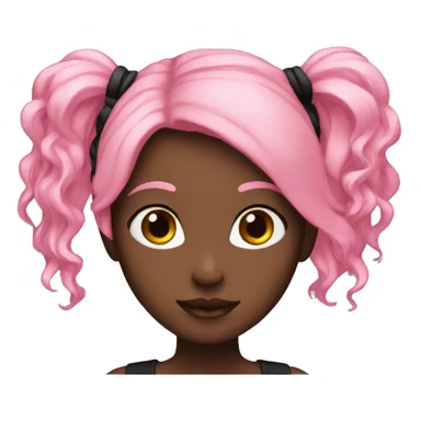 Girl hair pink and black sticker