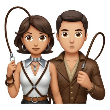 Bdsm guy with a lasso captures a female slave sticker