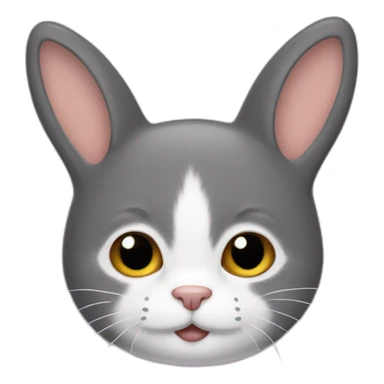 Un chat avec des oreilles de lapin sticker