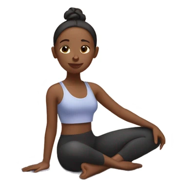 girl doing yoga sticker