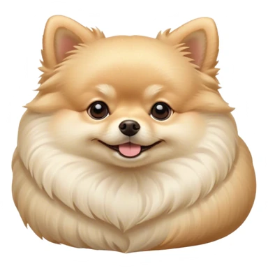 Meme-Worthy Cute Sleeping Cream Pomeranian Portrait Emoji, Head resting peacefully with a contented smile, showcasing a delightfully compact build and a luxuriously soft, fluffy cream Fur, eyes shut in a serene nap, Simplified yet hilariously adorable features, highly detailed, glowing with a soft, drowsy light, high shine, relaxed and utterly lovable, stylized with an air of playful laziness, bright and heartwarming, soft glowing outline, capturing the essence of a comically sleepy companion, so meme-worthy it feels like it could instantly become the next viral sensation of adorable slumber! sticker