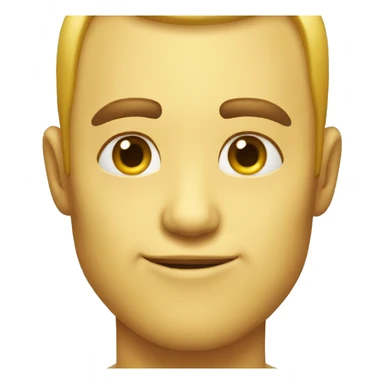 Yellow skin Big forehead emoji sticker