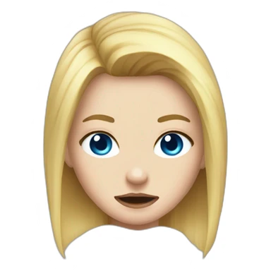 Girl with blond hair and blue eye take coup off blood sticker