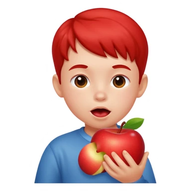 Bambino che mangia la mela sticker